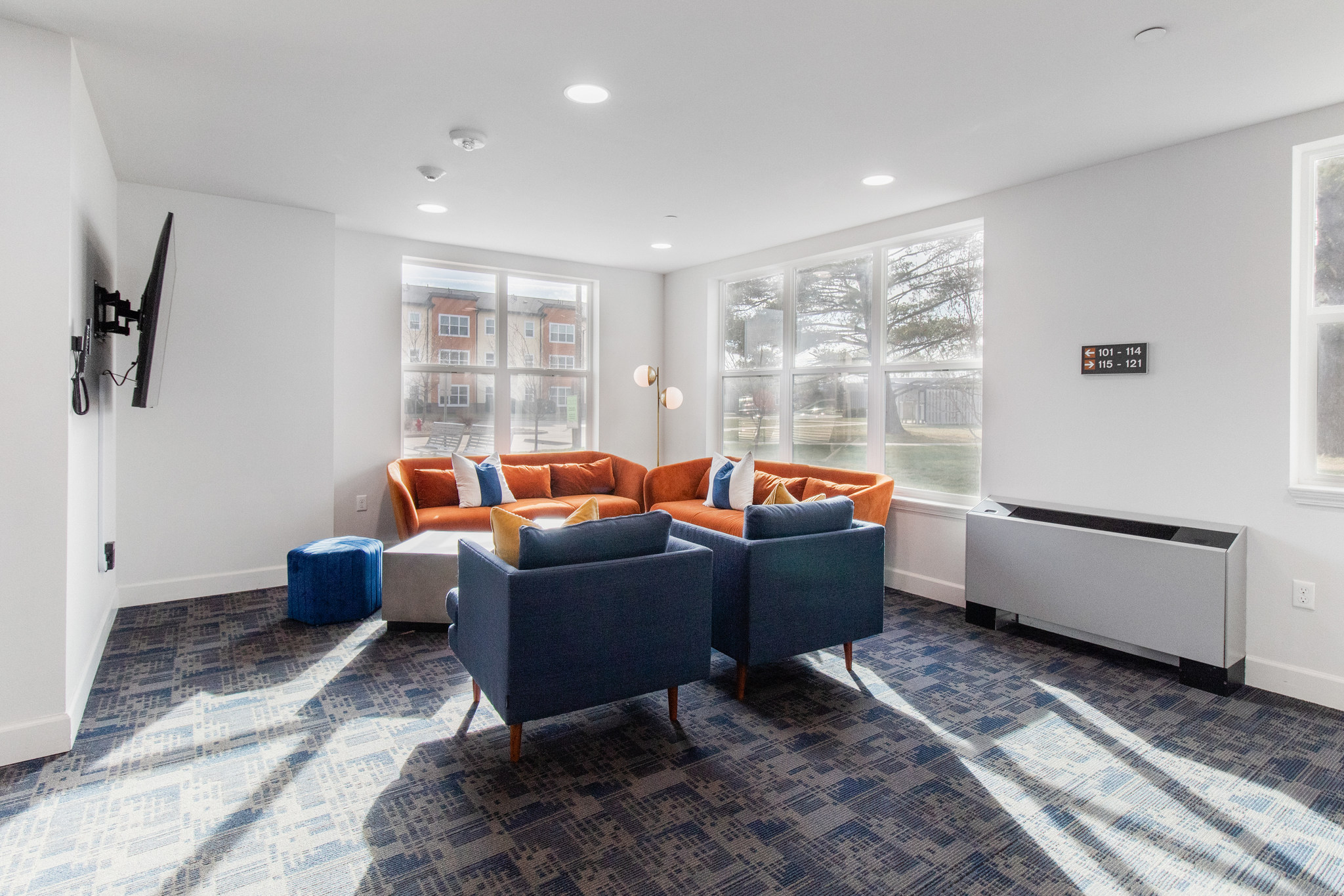 aspire west campus student housing interior design by mood